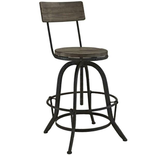 East End Imports Procure Wood Bar Stool- Brown EEI-1212-BRN